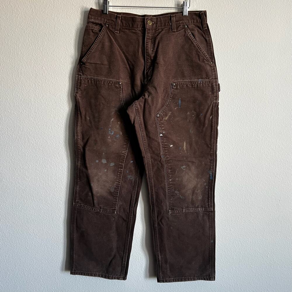 Carhartt B136 DKB faded brown double knee work wear carpenter pants